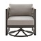 Armen Living Cuffay Outdoor Patio Swivel Glider Lounge Chair in Dark Brown Aluminum with Cushions 840254332461 - alternate 7